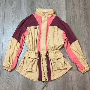 Fabletics - The heights Cargo Jacket Size Medium Pink Tan